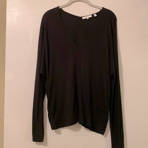 Vince Long Sleeve V Neck Modal Jersey Pullover size M